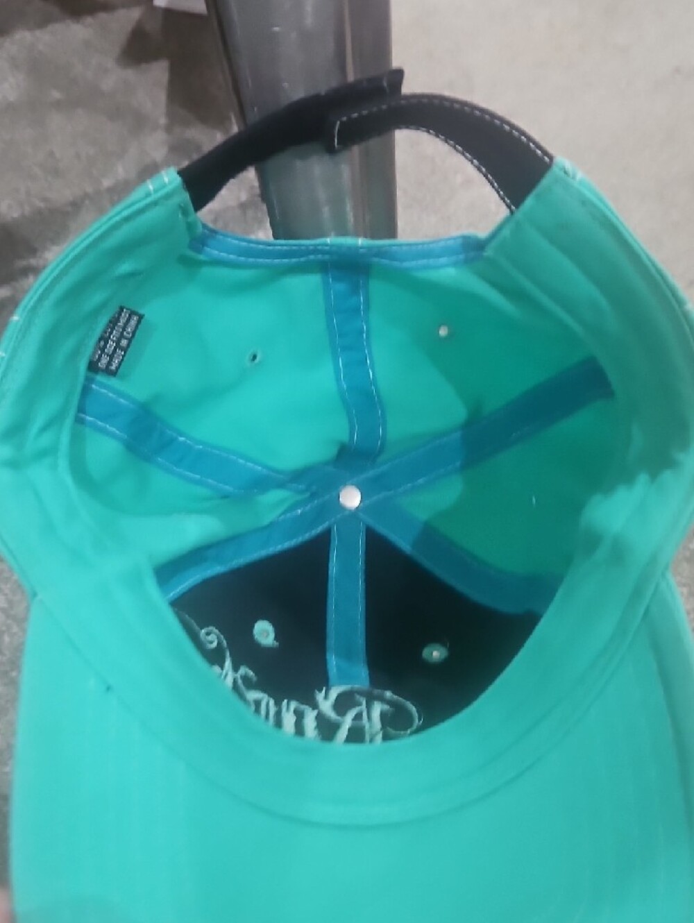 Wrangler Black and Teal 'Rock 47' Embroidered Baseball Cap - Picture 4 of 5